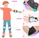 Kids Knee and Elbow Pads Set, 7 in 1 Skating Protective Gear for Skateboard, Roller Skating, Scooter, Cycling, 3-8 Years by TinyTreasures Baby Boutique