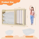 Kids Toy Storage Organizer with 6 Removable Plastic Bins Toddler Montessori Bookshelf with Stuffed Animal Net Holder Baby Bookcase Plush Organizer for Playroom,Bedroom,Kids Room,Classroom by CozyNest Decor