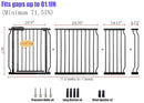 Extra Wide 76.4-81 Inch Large Baby Gates for Stairs, Doorways - No Drilling, Pressure Mounted Pet Gates for Kids & Dogs by TinyTreasures Baby Boutique