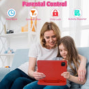 Kids Tablet, 10.1 inch IPS HD Touchscreen Android 14 64 GB Storage, 8GB RAM, Octa Core Tablet for Kid with Kid-Proof Case, Parental Controls, 12-hr Battery, WiFi, GPS – Red by TinyTreasures Baby Boutique