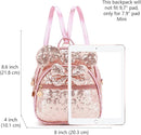 KL928 Girls Bowknot Polka Dot Cute Mini Backpack Small Daypacks Convertible Shoulder Bag Purse for Women by TinyTreasures Baby Boutique
