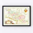 Vintage Map of Silesia 1665