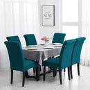 Joccun Chair Covers for Dining Room Set of 4, Dining Chair Slipcovers Stretch Dining Room Chair Covers Seat Protector,Washable Parsons Chair Cover for Home,Banquet(Peacock Blue,4 Pack) by CozyNest Decor
