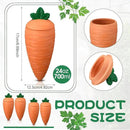 4 Pcs 24oz Terracotta Watering Spikes Self Watering Planter Insert Terracotta Stakes Olla Pot for Outdoor Indoor Garden Plants, Easy to Refill(Carrot) by GreenHaven Gardens