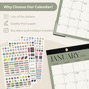 2026 Desk Calendar, Large Desktop/Wall Monthly Calendar (Jan. 2026 - Jun. 2027) 17'' x 12'' School Year Desk Planner for Teacher Family Office Supplies by TinyTreasures Baby Boutique
