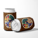 Fawn and Blue Great Dane waiting on Christmas Can or Bottle Hugger Cooler Sleeve for Standard 12 oz Cans, Insulated Foam Beer & Soda Can Hugger Reusable