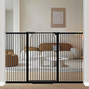 40.5" Extra Tall Baby Gate, 65.8"-68.5" Extra Wide Long Pet Gate, No Drill Large Dog Gates Indoor, Adjustable Tension Safety Child Gate Auto Close for Stairs Walk Thru Kid or Pet Black by TinyTreasures Baby Boutique