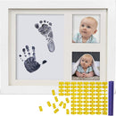 Baby Ink Hand and Footprint Kit – Handprint Picture Frame for Newborns (Safe Clean-Touch Ink Pad for Prints) – Best New Mom and Shower Gift – Foot Impression Photo Keepsake for Girls & Boys – (White) by TinyTreasures Baby Boutique