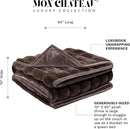 Mon Chateau Premium Reversible Luxury Faux Fur Throw for Couch, Sofa, or Bed - Plush Cozy Soft Blanket for Sleeping or Home Décor, 60" x 70" (Brown) by CozyNest Decor