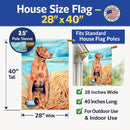 Chesapeake Bay Retriever House Flag 28x40 Porch Sleeve Pole Decorative Outside Yard Banner Artwork Wall Hanging, Polyester