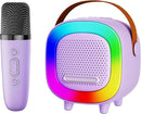 Mini Karaoke Machine Speaker for Kids Adults, Portable Bluetooth with 1 Wireless Microphones, Children's Day Birthday Gift Ideas for Toys for Teens Boys and Girls Aged 4, 5, 6, 7, 8, 9, 10, 11, 12+ by TinyTreasures Baby Boutique