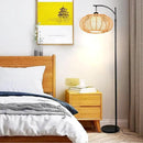 Arc Floor Lamps for Living Room Bedroom Rattan Boho Floor Lamp with Remote Control,Dimmable Led Standing Lamp Wicker Lamp Shade Rustic Tall Floor Lamp Modern Flower Lamp for Bedroom Corner by CozyNest Decor