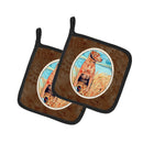 Chesapeake Bay Retriever Pot Holder Set of 2 Heat Resistant Quilted Hot Pads 7.5 x 7.5 Inch, Insulated Kitchen Trivets for Cooking & Baking