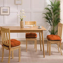 Chair Cushions for Dining Chairs, Dining Chair Cushions, Tufted Indoor Chair Pads with Ties & Non Slip Backing, Seat Cushions for Kitchen Chairs 16.5” x 16.5” x 3.5”, Set of 4, Orange by GreenHaven Gardens