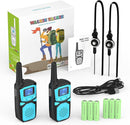 Walkie Talkies for Kids Rechargeable, 2 Pack Long Range Walkie-Talkie for Small 2 Way Radio Hands-Free Outdoor Camping, Hiking Talki with Wearable Lanyard Birthday Xmas Toys Gifts for Boys Girls Kids by TinyTreasures Baby Boutique