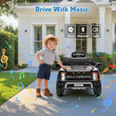 12V Ride on Car Licensed Ford F-150 Raptor, Kids Electric Car with Remote Control, LED Light/Music/MP3, Truck Bed Storage, 3-Point Seat Belt (12V, Black) by TinyTreasures Baby Boutique