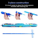 Soprano Recorder Instrument for Kids Beginners Student 8 Hole Flute German Fingering C Key Recorder Instrument 3 Piece with Cleaning Rod and Bag Fingering Chart by TinyTreasures Baby Boutique