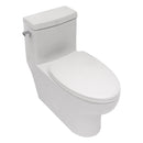 Modern Ceramic 1 Piece Toilet With Single Flush And Soft Closing Seat - White by HouseOfZazla