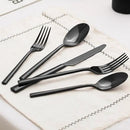 KINGSTONE Black Silverware Set, 40-Piece Forged Flatware Set Cutlery Set Premium Stainless Steel, Service for 8, for Kitchen, Home, Wedding, Party, Mirror Polished and Dishwasher Safe by CozyNest Decor