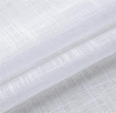 MIUCO White Sheer Curtains Poly Linen Textured Solid Grommet Curtains 95 Inches Long for French Doors 2 Panels (2 x 37 Wide x 95" Long) White by CozyNest Decor