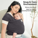 KeaBabies Baby Wrap Carrier - All in 1 Original Baby Carrier Newborn to Toddler Sling, Easy to Wear, Hands Free Bonding, Lightweight, Breathable Infant Wraps (Mystic Gray) by TinyTreasures Baby Boutique