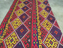 6' X 13' Antique Turkish Kilim Handmade Flat Weave Wool Rug Veg Dye