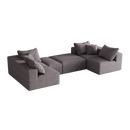Modern Upholstered Sectional Boneless Couch Set