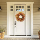 22 inch Artificial Fall Wreaths for Front Door,Autumn Wreath with Eucalyptus Leaves and Chrysanthemum Suitable for Indoor Outdoor Harvest Festival Thanksgiving Day Farmhouse Holiday Decor. by CozyNest Decor
