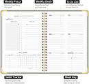 Undated Weekly Planner, Weekly To Do List Notebook with Goal & Habit Tracker Organizer, A5 5.8" x 8.0" Weekly Planner Notebook with Spiral Binding for Men or Women by TinyTreasures Baby Boutique