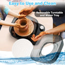 Pottery Wheel for Kids - Complete Pottery Kit & Tools for Beginners, Plug-in Rechargeable Battery, Upgraded Detachable Turntable Adjustable Speed, DIY Clay Maker for Kids 9-12 (Black, Patented) by TinyTreasures Baby Boutique