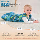 Yoofoss Baby Sleep Sack 12-18 Months, 1.5 Tog Baby Wearable Blanket with 2-Way Zipper, 100% Cotton Organic Fabric Winter Infant Sleeping Sack, Warm Soft Comfy by TinyTreasures Baby Boutique