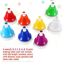 Eastrock Desk Bells, Hand Bells Set 8 Note Diatonic Musical Bells for Toddlers Children Kids Adults, Used for Festival, Musical Teaching, Church Chorus, Wedding, Family Party by TinyTreasures Baby Boutique