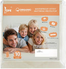 Lofe Organic Cotton Full Mattress Protector - Top&Side 100% Waterproof Mattress Protector, Breathable Organic Mattress Protectors, Noiseless Full Mattress Protectors Waterproof 75x54x17 in by TinyTreasures Baby Boutique