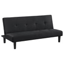 Boston - Tufted Convertible Sofa Bed Armless Design - Black by HouseOfZazla