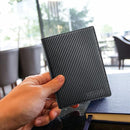 Polare Luxury RFID Blocking Leather Passport Holder Travel Wallet For Men and Women (Carbon Black) by TinyTreasures Baby Boutique