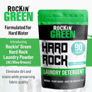Rockin' Green Hard Rock Powder Laundry Detergent (90 Loads) - Natural Powdered Laundry Detergent, Sensitive Skin Laundry Powder (AC/DSea Breeze) by TinyTreasures Baby Boutique