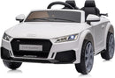 Licensed Audi Electric Kids Car, 12V Kids Ride-on Toy Car for Toddlers w/Remote - White by TinyTreasures Baby Boutique