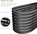 Best Choice Products 8x2x2ft Metal Raised Garden Bed, Oval Outdoor Deep Root Planter Box for Vegetables, Herbs w/ 4 Support Bars, 215 Gal Capacity - Charcoal by GreenHaven Gardens
