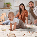 Boho Rainbow Baby Play Mat 71" X 59" Playpen Mat Thicken One-Piece Crawling Mat Non-Slip Cushioned Baby Floor Mat Letter Playmats for Babies Toddlers Infants Tummy Time Activity (71X59,Beige) by TinyTreasures Baby Boutique