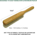 Valentino Garemi Ultra-Soft Goat Hair Cleaning Brush | for Elegant Delicate Flat Fabrics Suits, Jacket, Coats or Couch | Remove Dandruff, Dust, Pet Hair | Made in Germany by CozyNest Decor
