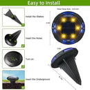 GREPRO Solar Ground Light, 12 Packs 10 LED Solar Outdoor Lights Waterproof for Outdoor Garden Light Solar IP65 Waterproof Warm White Garden Lights Solar for Lawn/Driveway/Walkway/Patio, Black by GreenHaven Gardens
