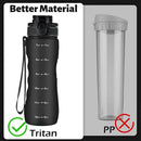 OLDLEY 25 oz Water Bottle, Motivational Water Bottle with Time Marker, Sports Water Bottle With Strap, Leakproof & BPA Free Large Water Bottles for School, Gym, Travel, Outdoor, Tritan,Black by CozyNest Decor