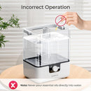 CHIVALZ 6L Humidifiers for Bedroom Large Room Home, Cool Mist Top Fill Humidifiers for Baby Nursery and Plants, 26dB Quiet, Nightlight, Up to 50 Hours, Oil Diffuser 1 Pack + 2 Mist Outlets White by TinyTreasures Baby Boutique