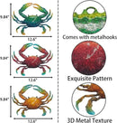 John's Studio Metal Crab Sea Wall Decor Outdoor Garden Hanging Art Sculptures Home Ocean Theme Decorations for Kitchen Bathroom and Pool - 3 PCS by GreenHaven Gardens