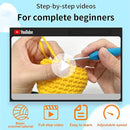 Utook Crochet Kit for Beginners, Crochet Animal Kit,Crochet Kits for Beginners Adults and Children, with Instructional Videos and Paper Tutorials, Handmade Crafts, Holiday Gifts (Rabbit) by TinyTreasures Baby Boutique