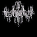 LIUMANG Modern Elegant 10 Lights K9 Crystal Glass Chandelier Pendant Ceiling Lighting European Style for Dining Living Room Bedroom Transparent, 10 E12 Bulbs Required by CozyNest Decor
