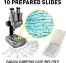 NATIONAL GEOGRAPHIC Dual LED Kids Microscope - 50+ pc Science Kit with 10 Prepared Slides & 10 DIY Blank Slides, Biology Experiment Activity, Microscope Kit for Kids 8-12 (Amazon Exclusive) by TinyTreasures Baby Boutique