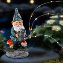Solar Gnome Statue for Garden with Watering Can Light 8" Resin Gnome Figurines Outdoor Paito Yard Porch Decor Birthday Housewarming Gnomes Gifts for Women Mom Grandma Wife Sister by CozyNest Decor
