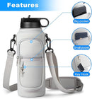 Water Bottle Holder with Strap for Hydroflask 32oz 40oz, Carrier Sling Bag with Phone Pocket Sleeve for Men Women Hiking Camping Travelling by TinyTreasures Baby Boutique