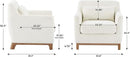 Extra Deep Accent Chair, Fabric Upholstered Comfy Reading Armchair for Living Room, Bedroom Single Seat Sofa Chair with Wood Base, Lamb Fabric by CozyNest Decor